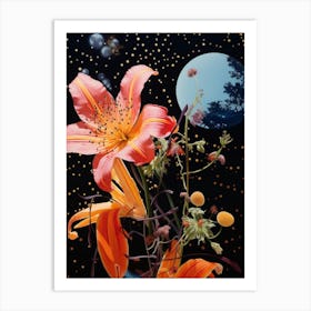 Surreal Florals Cosmos 2 Flower Painting Art Print