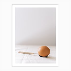 Egg On A Spoon Art Print