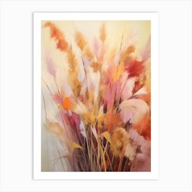 Fall Flower Painting Fountain Grass 1 Art Print