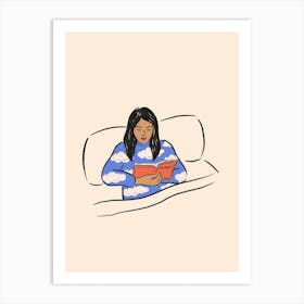 Girl Reading Art Print