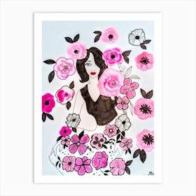 Pink Flowers 🌺 Art Print