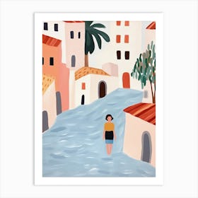 Italian Holidays, Tiny People And Illustration 4 Art Print