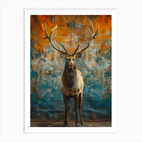 Elk painting 1 Art Print