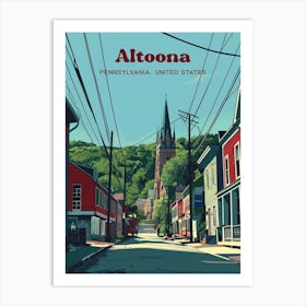 Altoona Pennsylvania Street Travel Art Art Print