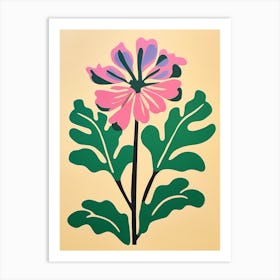 Cut Out Style Flower Art Agapanthus 1 Art Print