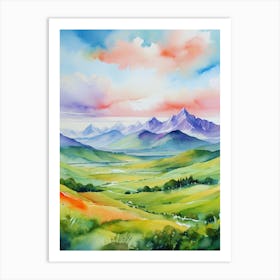 Landscape Watercolor Painting 3 Art Print