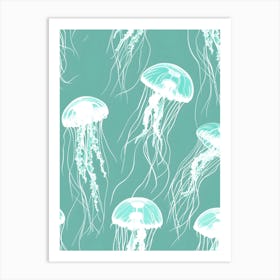 Jellyfish Pattern Art Print