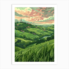 Landscape Of Tuscany Art Print