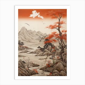 Japanese Sweet Flag Victorian Style 1 Art Print