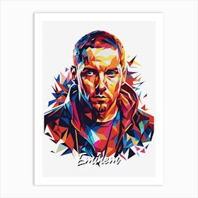 Eminem 02 Portrait Music Icon Style WPAP Pop Art Art Print