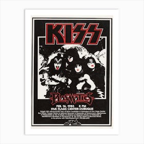 1983 Kiss Plasmatics Dubuque Iowa Concert Poster Metal Tin Sign Home Decor Sites Art Print