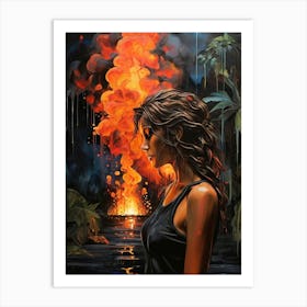 Lava Girl Art Print