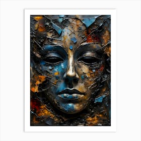 Abstract Of A Woman's Face~Escape Clause ~Reimagined Art Print