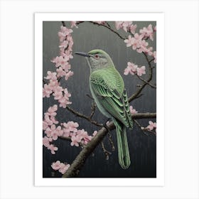 Ohara Koson Inspired Bird Painting Mockingbird 4 Art Print