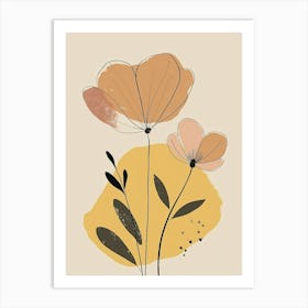 Naples Flower Market Boho Minimalist Style Art Print