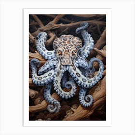 Mimic Octopus Oil Painting 3 Art Print