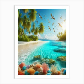 Tropical Beach 3 Art Print