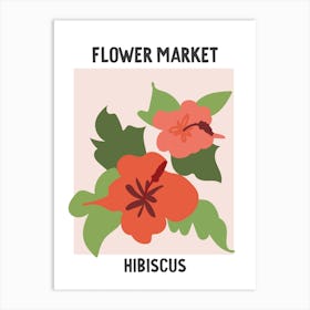 Flower Market Poster Hibiscus Art Print