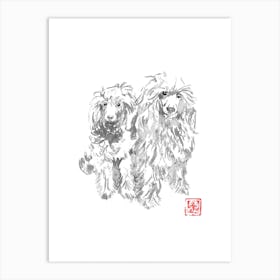 2 Dogs Art Print