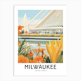 Milwaukee, United States Maximalist Travel Poster Vibrant Colour  Art Print