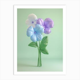 Dreamy Inflatable Flowers Periwinkle 2 Art Print