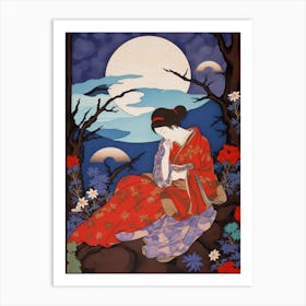Ginzan Onsen, Japan Vintage Travel Art 3 Art Print