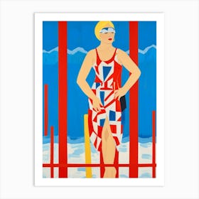 Swimming Woman Art Print