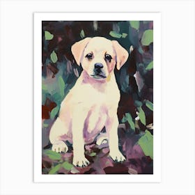 A Pug Dog Painting, Impressionist 3 Art Print