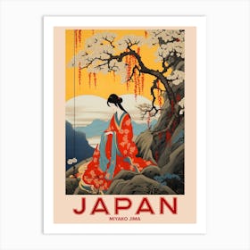 Miyako Jima, Visit Japan Vintage Travel Art 4 Art Print