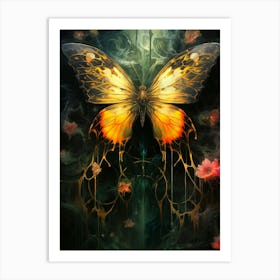 Floral Fantasy Butterfly Art Print