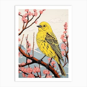 Bird Illustration Yellowhammer 2 Art Print