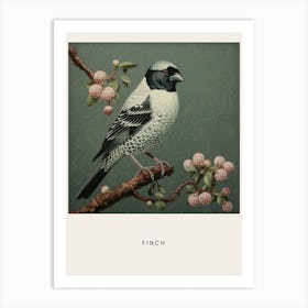 Ohara Koson Inspired Bird Painting Finch 1 Poster Art Print