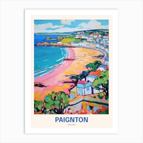 Paignton England 4 Uk Travel Poster Art Print