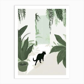 Cat In The Garden 22 Art Print