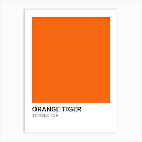 Orange Tiger Art Print