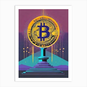 Bitcoin On A Pedestal Art Print