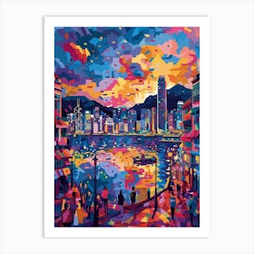 Hong City Skyline, Contemporary Art, Souvenir Art Print