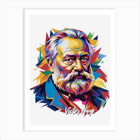 Victor Hugo 01 Portrait WPAP Pop Art Art Print