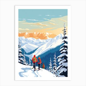 Whistler Blackcomb   British Columbia Canada, Ski Resort Illustration 3 Art Print