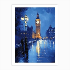 Fantasy Rainy Night In London 18 Art Print