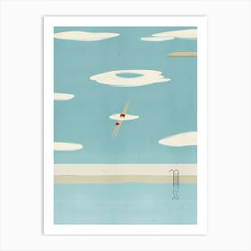 Aquatic Soar , swimming collection Art Print
