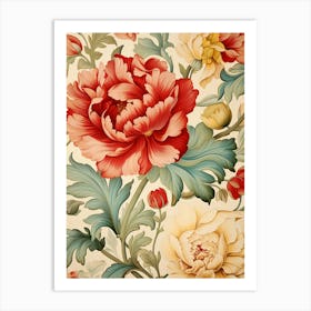 Floral Wallpaper 308 Art Print