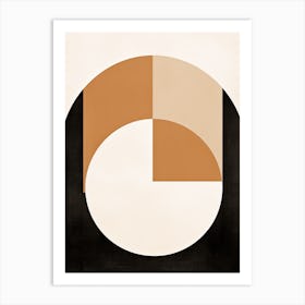 Beige Celestial Canvas; Mid Century Art Art Print