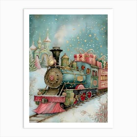 Christmas Train 15 Art Print