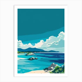 Okinawa Japan 3 Colourful Illustration Art Print