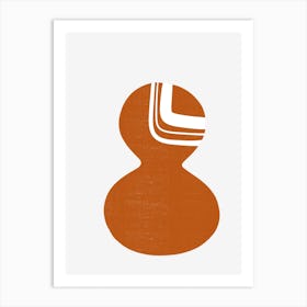 Orange And White Art Print