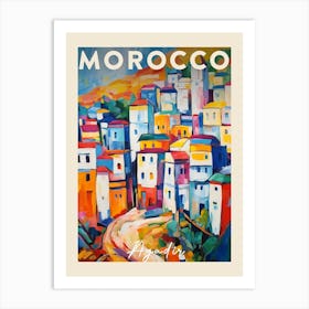 Agadir Morocco 4 Fauvist Painting  Travel Poster Art Print