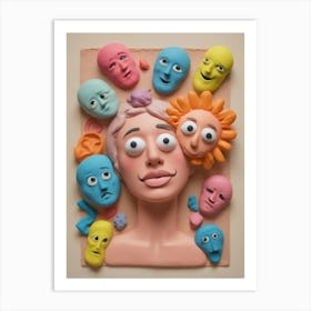 Face Masks Art Print