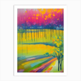 Trees In A Field Art Print