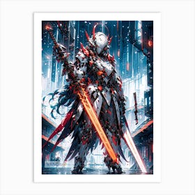 Scarlet Sentinel Art Print